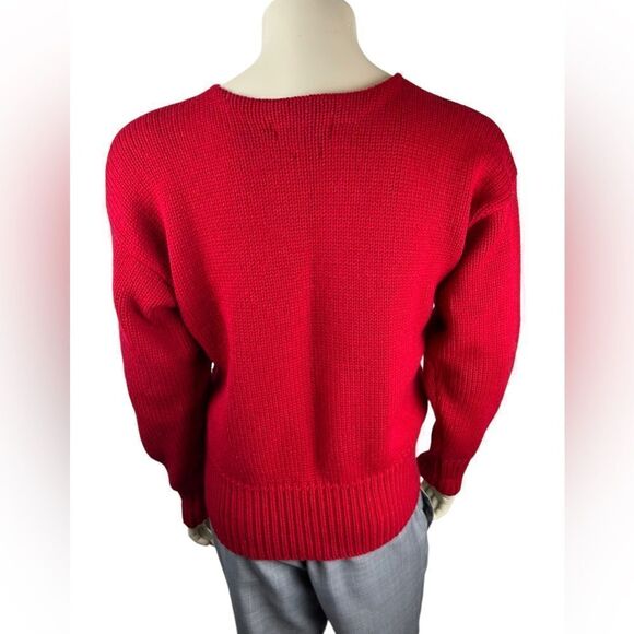 Vintage Polo by Ralph Lauren Red Wool Sweater Perfect Condition Size Large - Picture 5 of 6